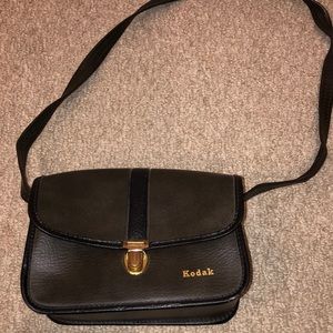 Vintage Brown Leather Carry Shoulder Strap Kodak
